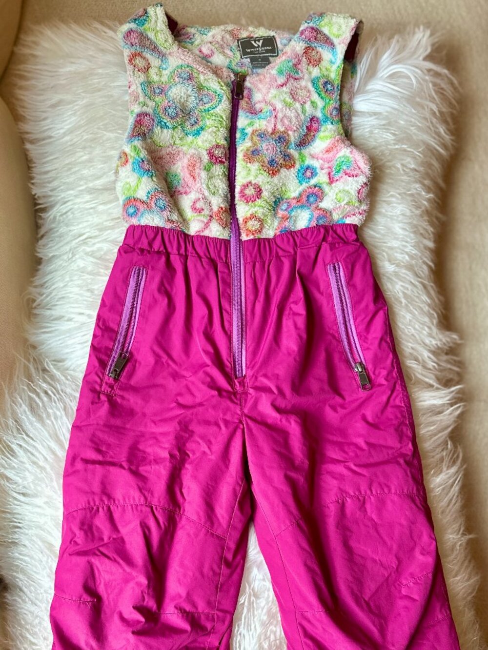 White Sierra Kids Snow Bib sz 6